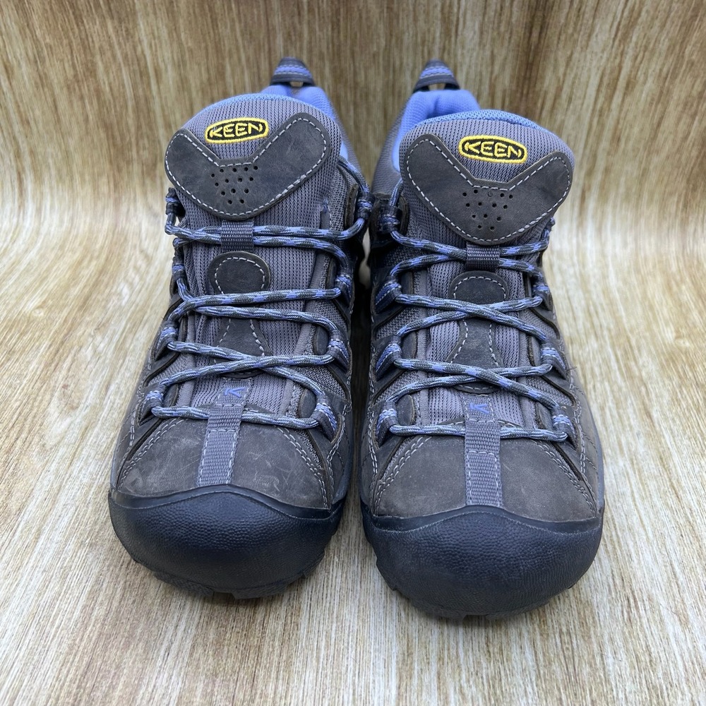 Keen Women's Gray Hiking Shoes with Yellow Logo - Picture 2 of 10
